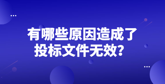 有哪些原因造成了投標(biāo)文件無(wú)效？