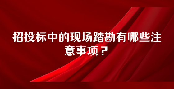 招投標(biāo)中的現(xiàn)場(chǎng)踏勘有哪些注意事項(xiàng)？