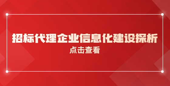 招標(biāo)代理企業(yè)信息化建設(shè)探析