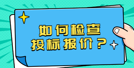 如何檢查投標報價？