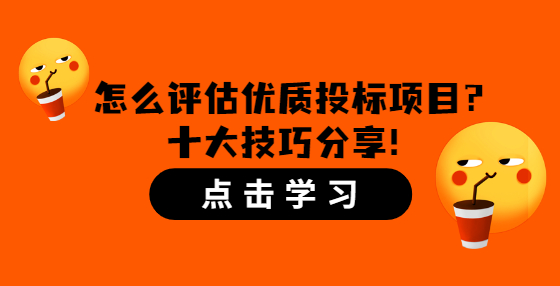 怎么評估優(yōu)質(zhì)投標(biāo)項(xiàng)目？十大技巧分享！