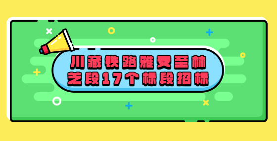 川藏鐵路雅安至林芝段17個(gè)標(biāo)段招標(biāo)