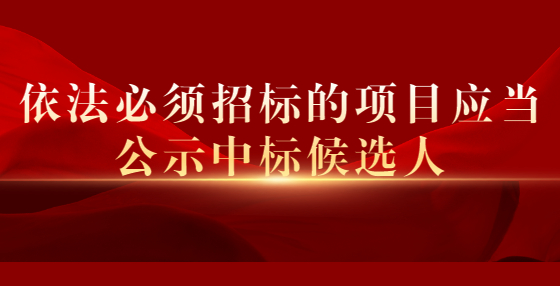 依法必須招標的項目應當公示中標候選人