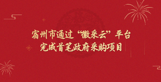 宿州市通過“徽采云”平臺完成首筆政府采購項目