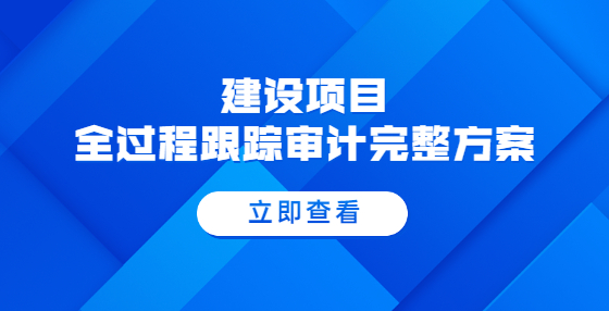 建設(shè)項目全過程跟蹤審計完整方案