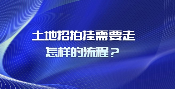 土地招拍掛需要走怎樣的流程？