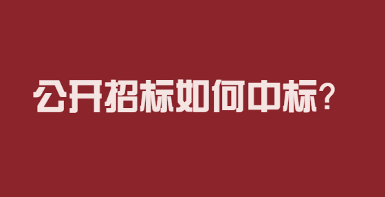 公開招標(biāo)如何中標(biāo)？