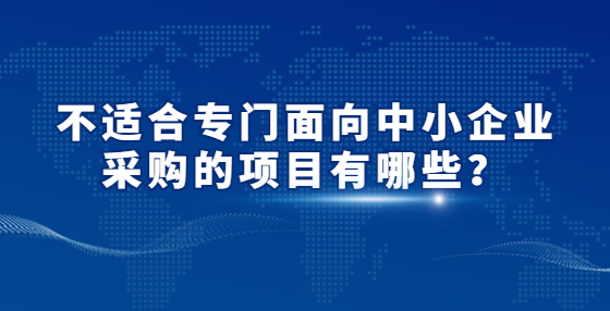 不適合專門面向中小企業(yè)采購(gòu)?的項(xiàng)目有哪些？