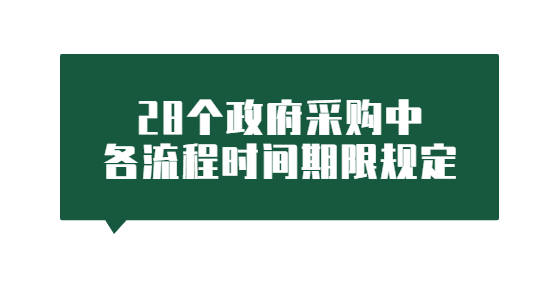 28個(gè)政府采購(gòu)中各流程時(shí)間期限規(guī)定