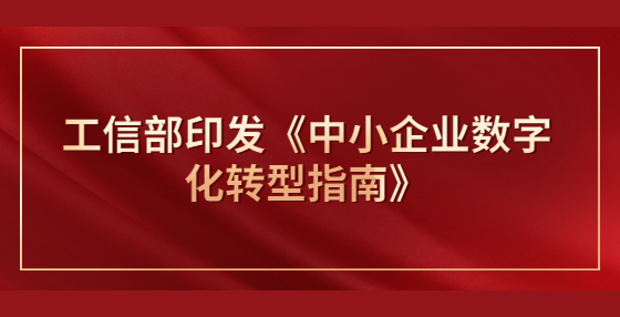 工信部印發(fā)《中小企業(yè)數(shù)字化轉(zhuǎn)型指南》