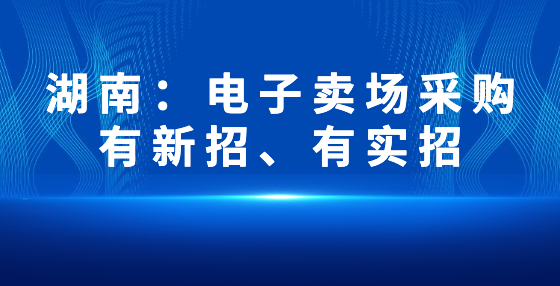 湖南：電子賣場采購有新招、有實(shí)招