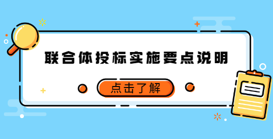 聯(lián)合體投標(biāo)實(shí)施要點(diǎn)說明