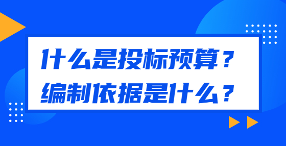 什么是投標預算？編制依據是什么？