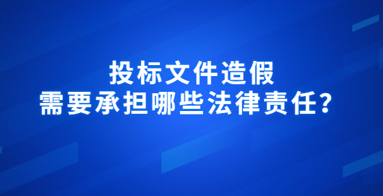 投標(biāo)文件造假需要承擔(dān)哪些法律責(zé)任？