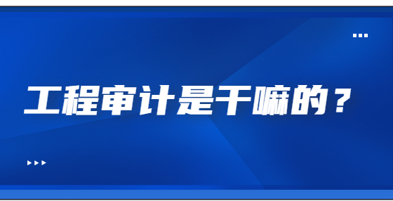 工程審計(jì)是干嘛的？