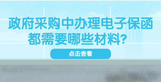 政府采購中辦理電子保函都需要哪些材料？