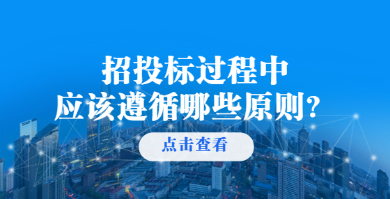 招投標(biāo)過(guò)程中應(yīng)該遵循哪些原則？