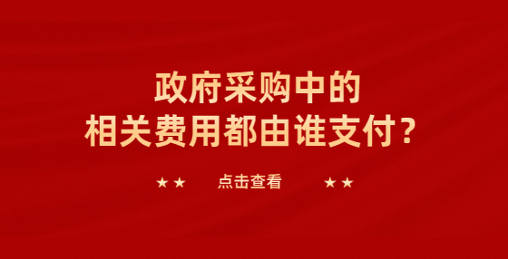 政府采購中的相關費用都由誰支付？