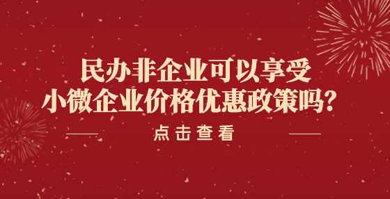 民辦非企業(yè)可以享受小微企業(yè)價(jià)格優(yōu)惠政策嗎？