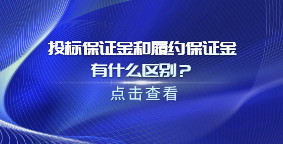 投標(biāo)保證金和履約保證金有什么區(qū)別？