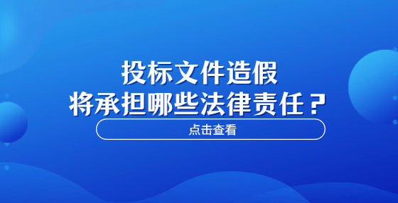 投標(biāo)文件造假將承擔(dān)哪些法律責(zé)任？