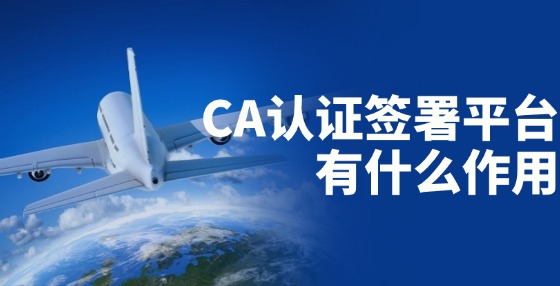 CA認(rèn)證簽署平臺(tái)有什么作用？