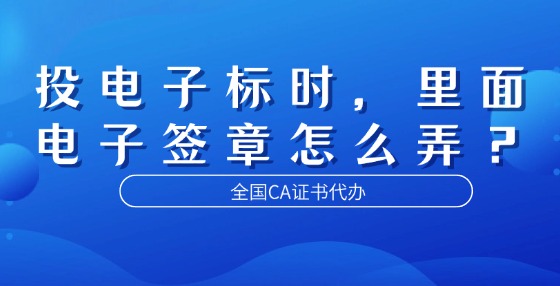 投電子標(biāo)時(shí)，里面電子簽章怎么弄？